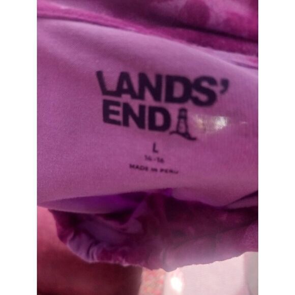 Lands end modest tye dye large Women's full coverage funnel neck - Picture 3 of 3